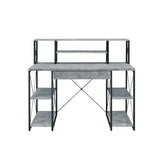 Amiel Faux Concrete & Black Writing Desk Model 92875 By ACME Furniture